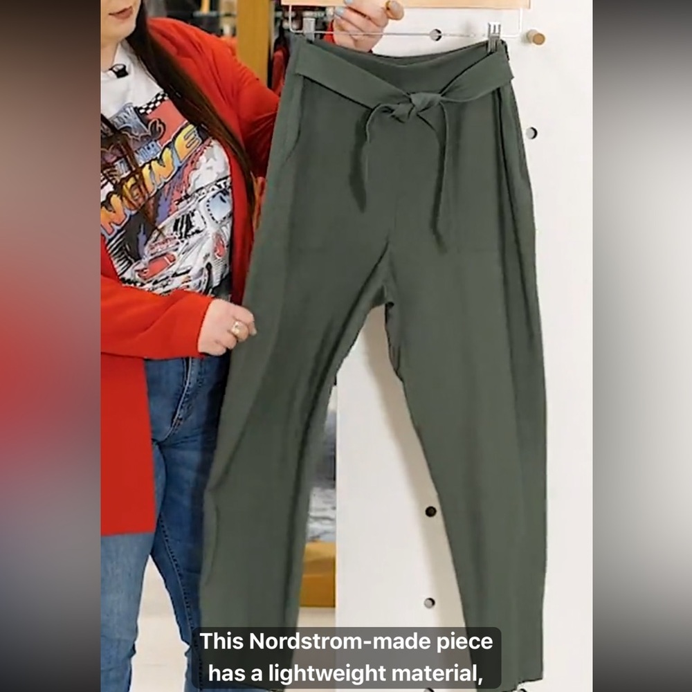 Leith Tie Waist Utility Pants NWT/L